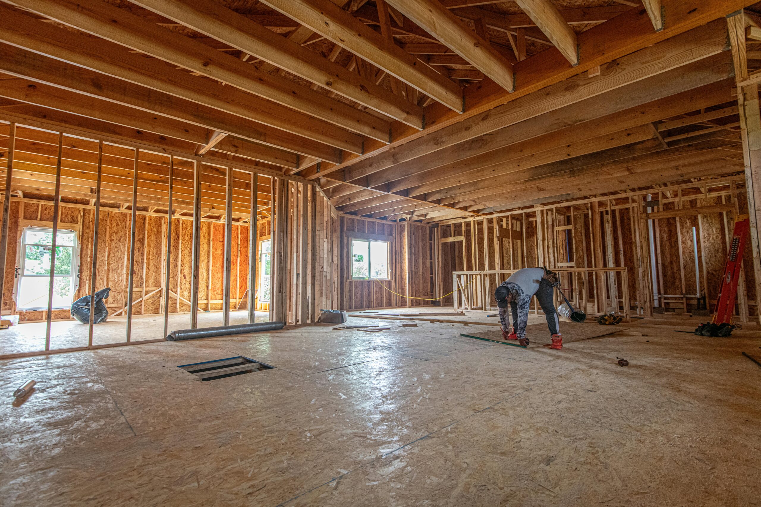 Services Interior view of a residential home under construction in The Colony, Texas.